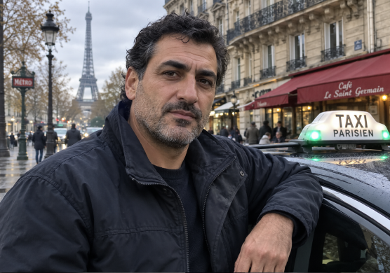 Karim Benali, chauffeur de taxi à Aubervilliers.